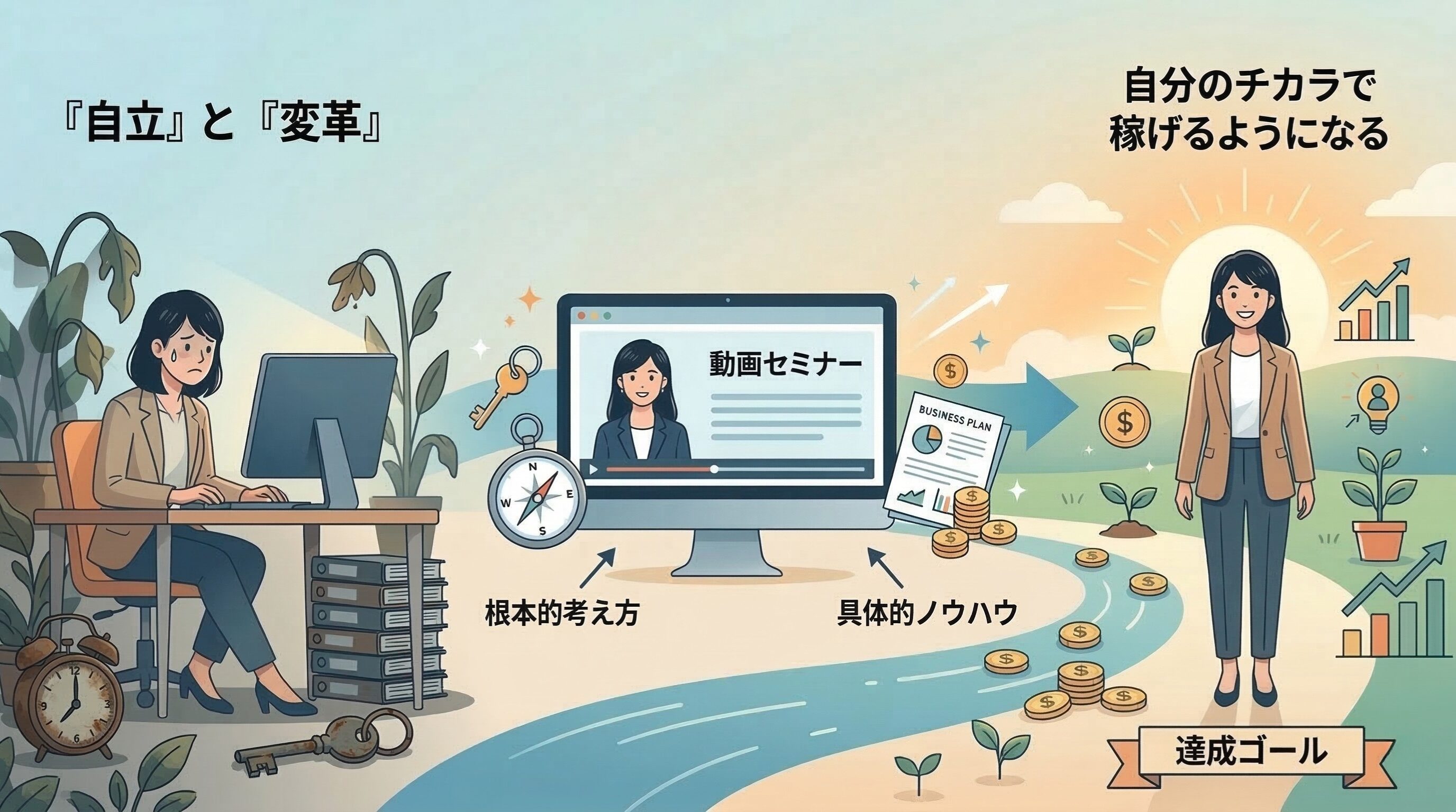 自分のチカラで稼げるようになる